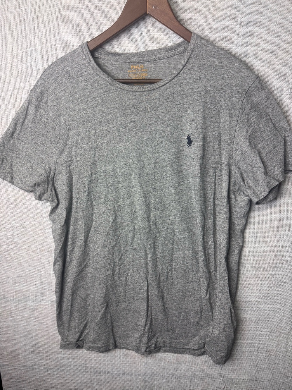 POLO Ralph Lauren Gray Heather Short Sleeve Tee with Navy Pony